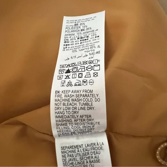 Billabong Love On You Recycler Jacket sz M, Caramel New with Tag - Picture 7 of 8